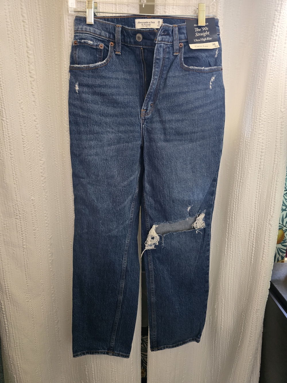 Size 26 Abercrombie & Fitch Women's Dark Blue Straight Jeans